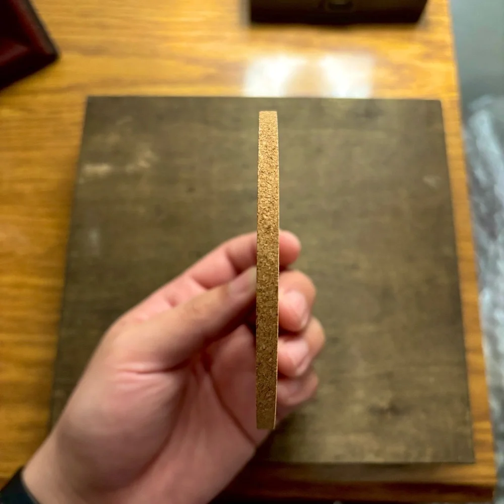 Beer Goes Here Laser Engraved Cork Coaster